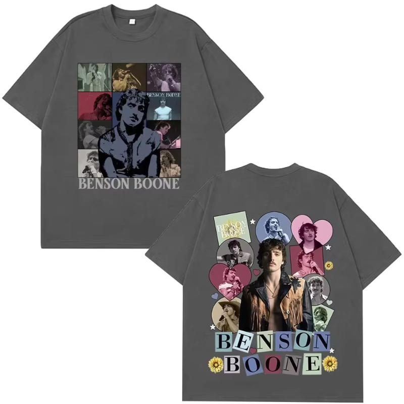 Benson Boone American Heart Tour Vintage Graphic Tshirt Unisex Women Hiphop T Shirt Summer Casual High Quality Tshirt
