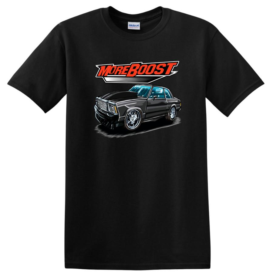 Boosted Racing Car Graphic T Shirt Cool Black Car Design Sleeveless Tee