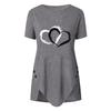 Женская летняя туника больших размеров, футболка с коротким рукавом, женская блузка на пуговицах, футболка
