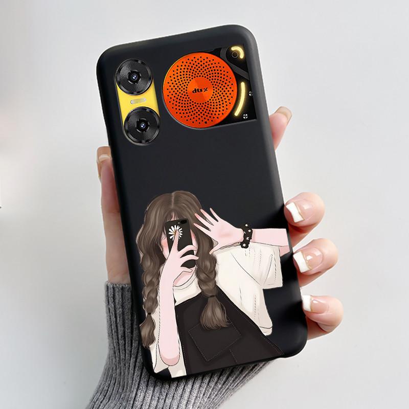 Case For ZTE Nubia Music 2 Z2460 Z2353 Music2 Phone Case Cute Rabbit Black Cover For ZTE Nubia Music Soft TPU Silicone Casing