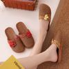 Summer Woven Bamboo Women's Linen Slippers