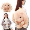 50 см супер мягкий длинношерстный кролик плюшевый рюкзак высокое качество имитация кролика школьный рюкзак кукла рождественский подарок для девочек