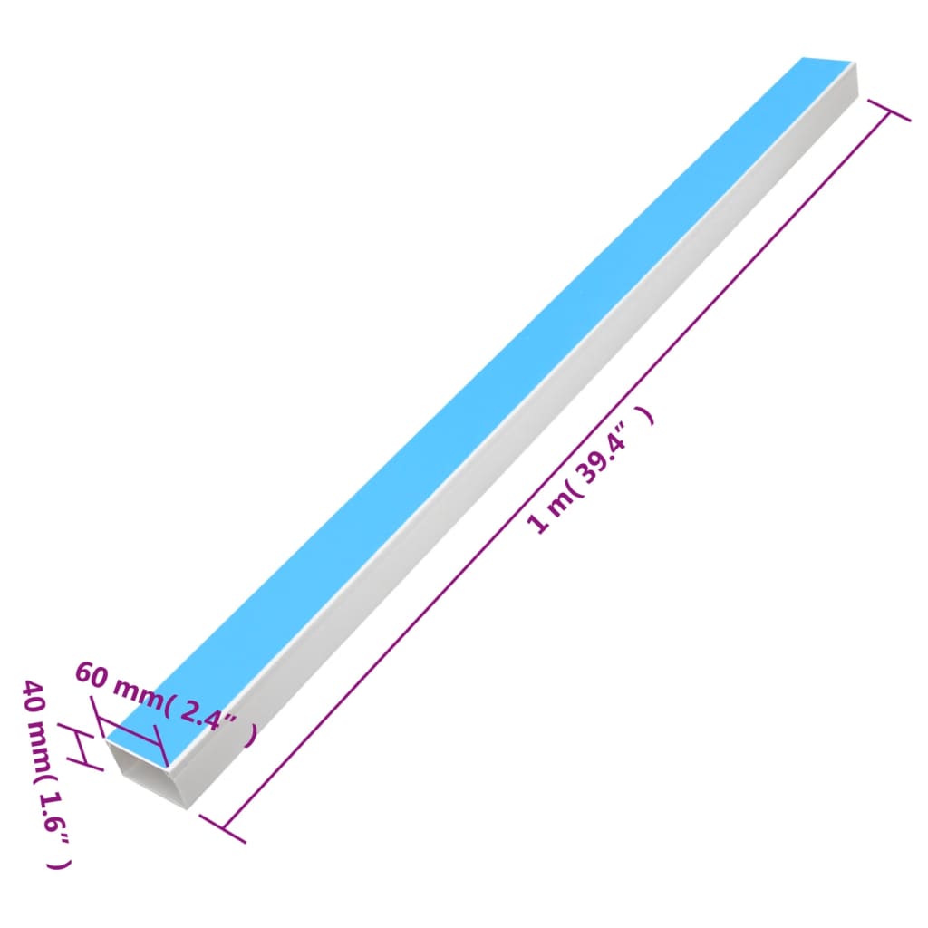 Kanał Elektroinstalacyjny, Samoprzylepny, 60X40 Mm, 30 M, Pvc
