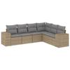 VidaXL Salon de Jardin avec Coussins 6 pcs, Canapés de Terrasse, Ensemble de Meubles de Patio, Mobilier d'Extérieur, Beige 3222608