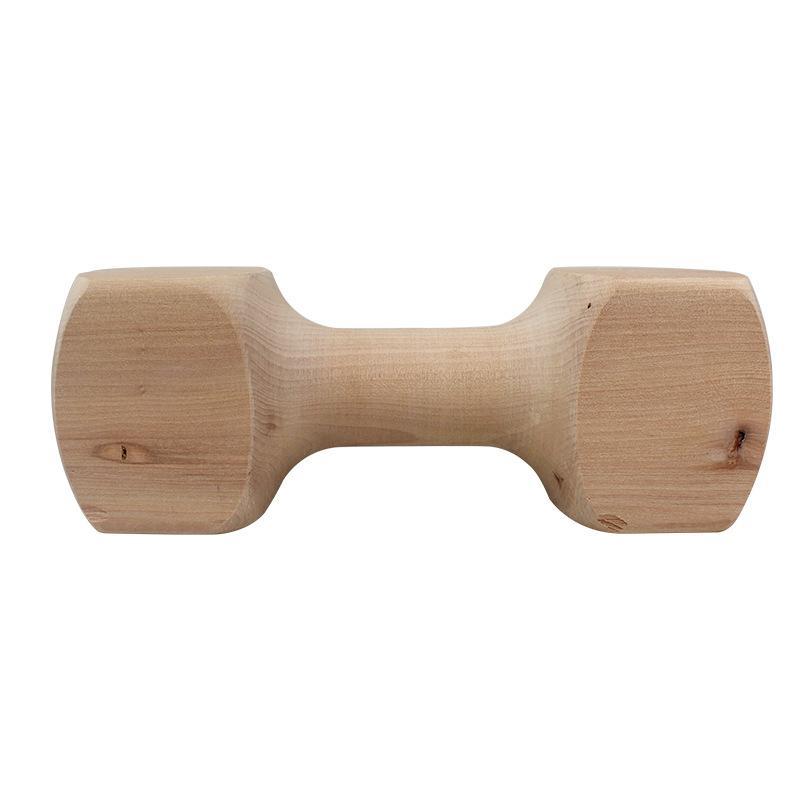 Fuuny Safe And Durable Chew Dumbbell Dog Toy Durable Real Wood Dog Chew Bone Toy For Dogs Suitable Home Pet Supplies