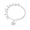 Bangle Alloy Butterfly Pendant Bracelet Light Luxury Sweet Beaded Bracelet Elegant Simple Bracelet Women