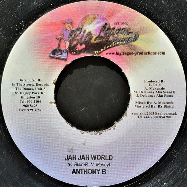 7-дюймовая пластинка ANTHONY B Jah Jah World NONE Big League Prod 2004 Ямайка Регги Ска Даб Б/у