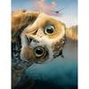 Полный круглый бриллиант 5D DIY Алмазная картина с шеей Милая сова Алмазная вышивка Крестиком