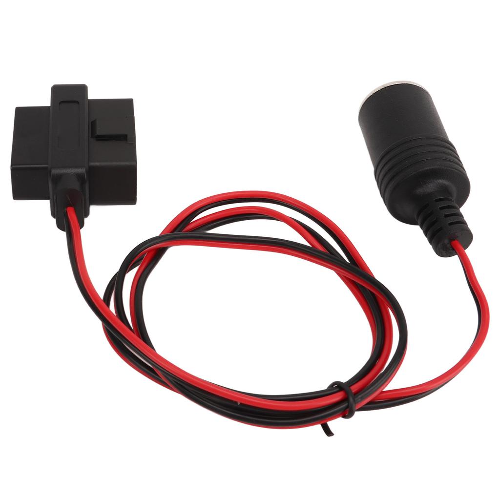 Адаптер гнезда прикуривателя OBD2, 16-контактный Т-образный разъем, шнур питания для автомобилей с OBD