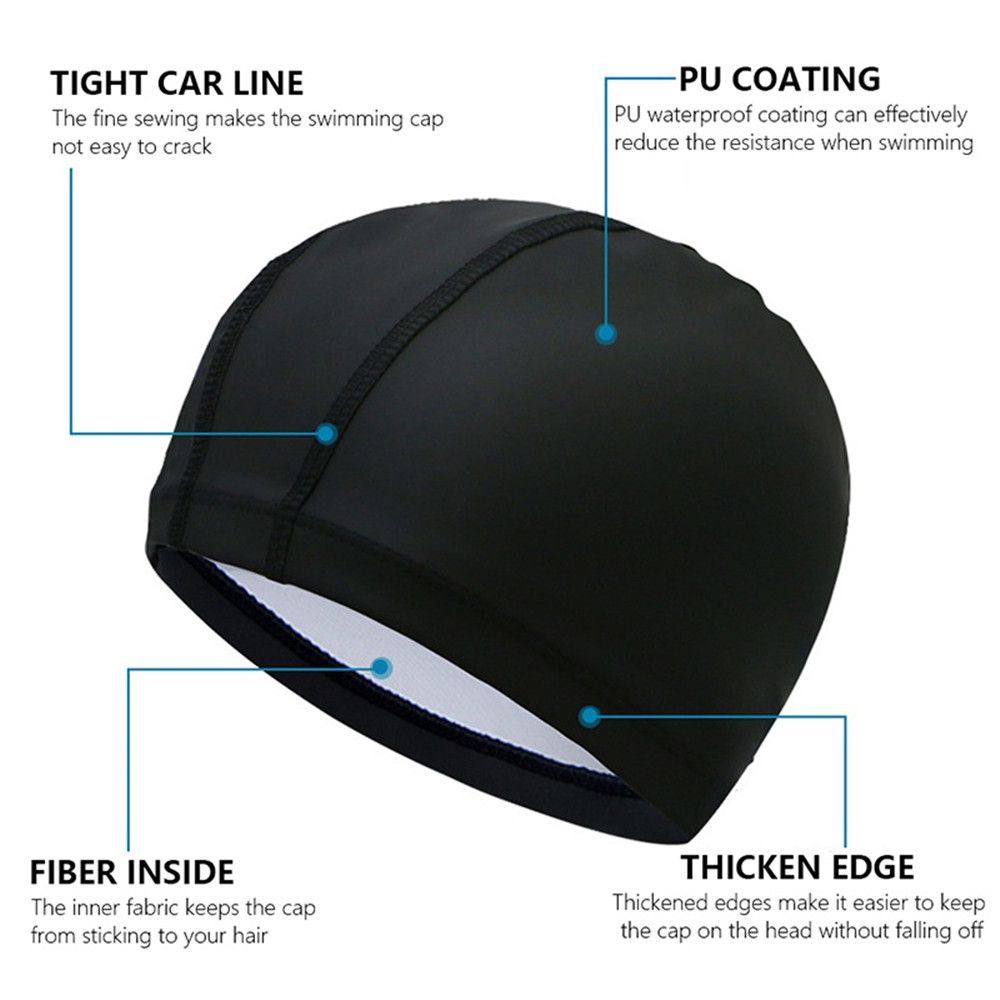 Спорт Взрослые/дети Высокоэластичная ПУ ткань Защищают уши Шапочка для бассейна Шапочки для плавания