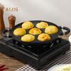 Сковорода для выпечки торта с 7 отверстиями, гладкая сковорода для омлета, антипригарная сковорода для шариков осьминога, омлетница для завтрака