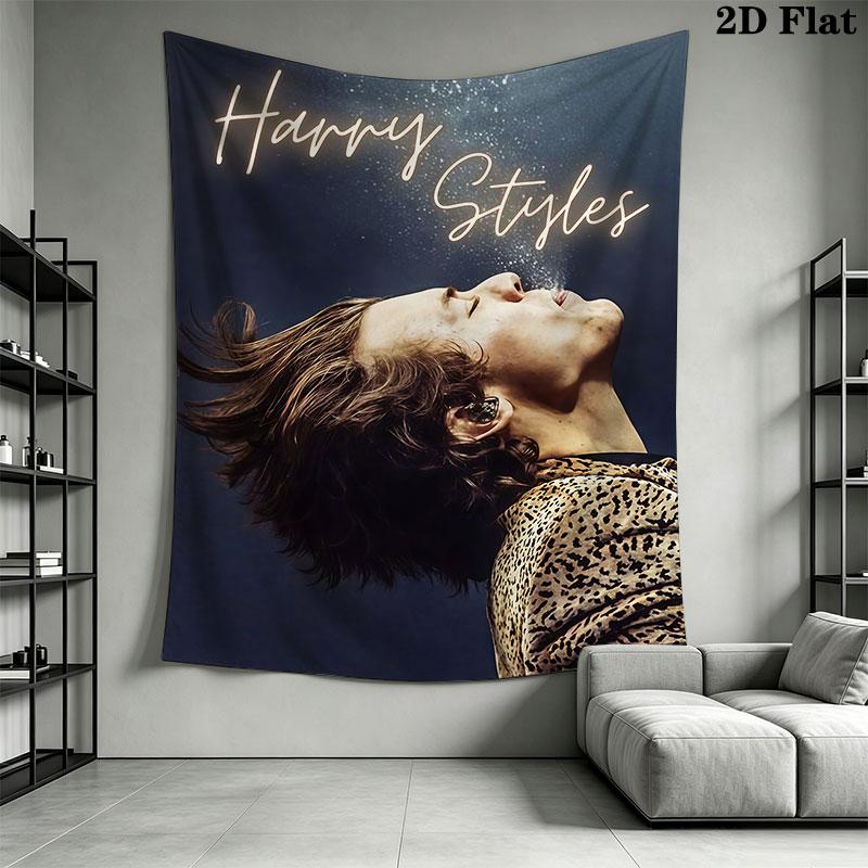 1PC Harry Styles Wall Hanging Printed Fabric Blanket Decorative Tapestries for Bedroom Living Room Home Decor