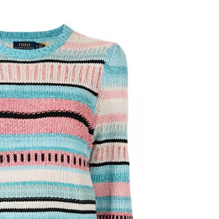 Polo Ralph Lauren FW21 Полосатый вязаный свитер Женский свитер Многоцветный 211843140-001