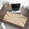 Anti-slip Mouse and Keyboard Mat with Retro Spinning Stripes 90x45 cm