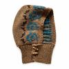 Rose Flower Print Knit Balaclava Warm Pullover Snood New Korean Knit Hat  Women Girl