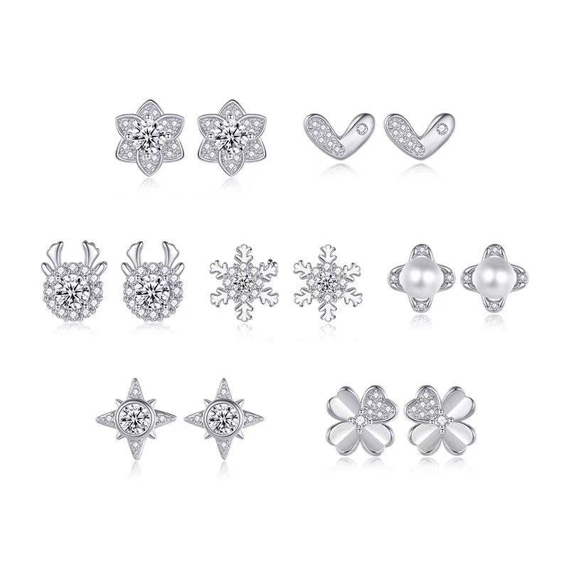 Серьги S999 Pure Silver Week, модный подарочный набор из подобранных по индивидуальному заказу серег из стерлингового серебра