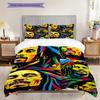 Vibrant Rasta Music Fusion Three-piece set (1 * duvet cover + 2 * pillowcase, without core) 2D Flat Christmas birthday gift Bedding set