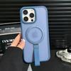 Роскошный Матовый Чехол-Браслет на Запястье для Телефона Magsafe iPhone 17 16 15 14 Plus Pro Max 11 Магнитный Держатель Стенд Обложка