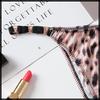 Leopard Print Plain Simple Pants Sexy Lingerie for Women TZ064 [White Fang] T-back G-string (white, M)