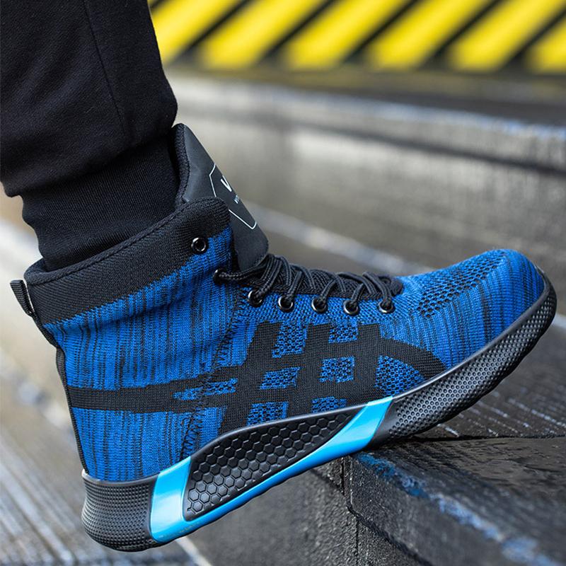 Рабочие ботинки со стальным носком, мужская и женская защитная обувь, легкие неразрушимые защитные ботинки, мужская рабочая обувь, устойчивые к проколам дышащие рабочие кроссовки, размер 36-48