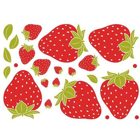 Наклейки на стену, красочные фотообои, водостойкие самоклеящиеся съемные декоративные обои «сделай сам», клубника, фрукты, фон, обои, художественное ремесло