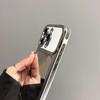 Зеркальный чехол для iPhone 17 Pro Max: Большое Окно Покрытая Металлом Крышка для Подкрашивания Макияжа