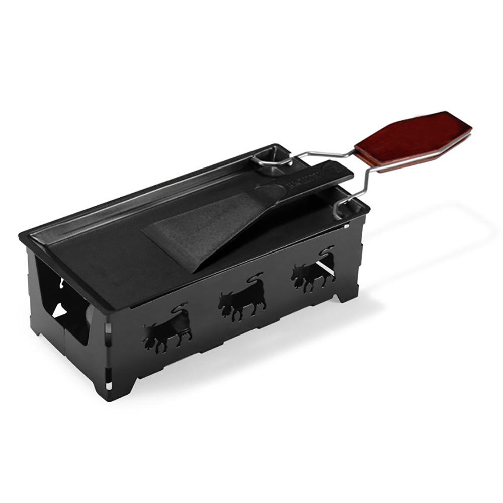 Swiss Cheese Fondue Set: Mini Non-Stick Baking Pan with Candle Holder