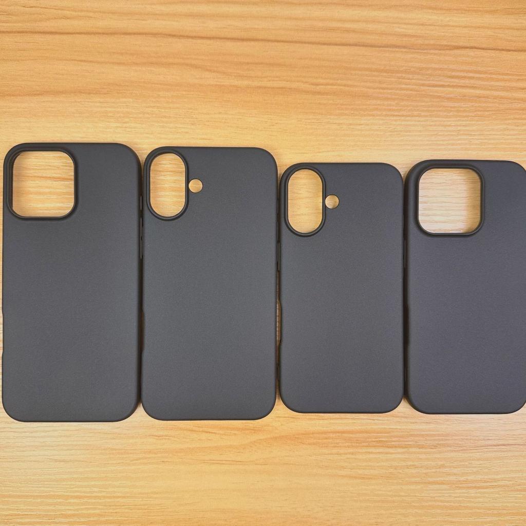 Применимый чехол для iPhone 17Air, полностью матовый, черный материал, мягкая резина TPU, apple 18/16, всесторонний, с мелкими отверстиями