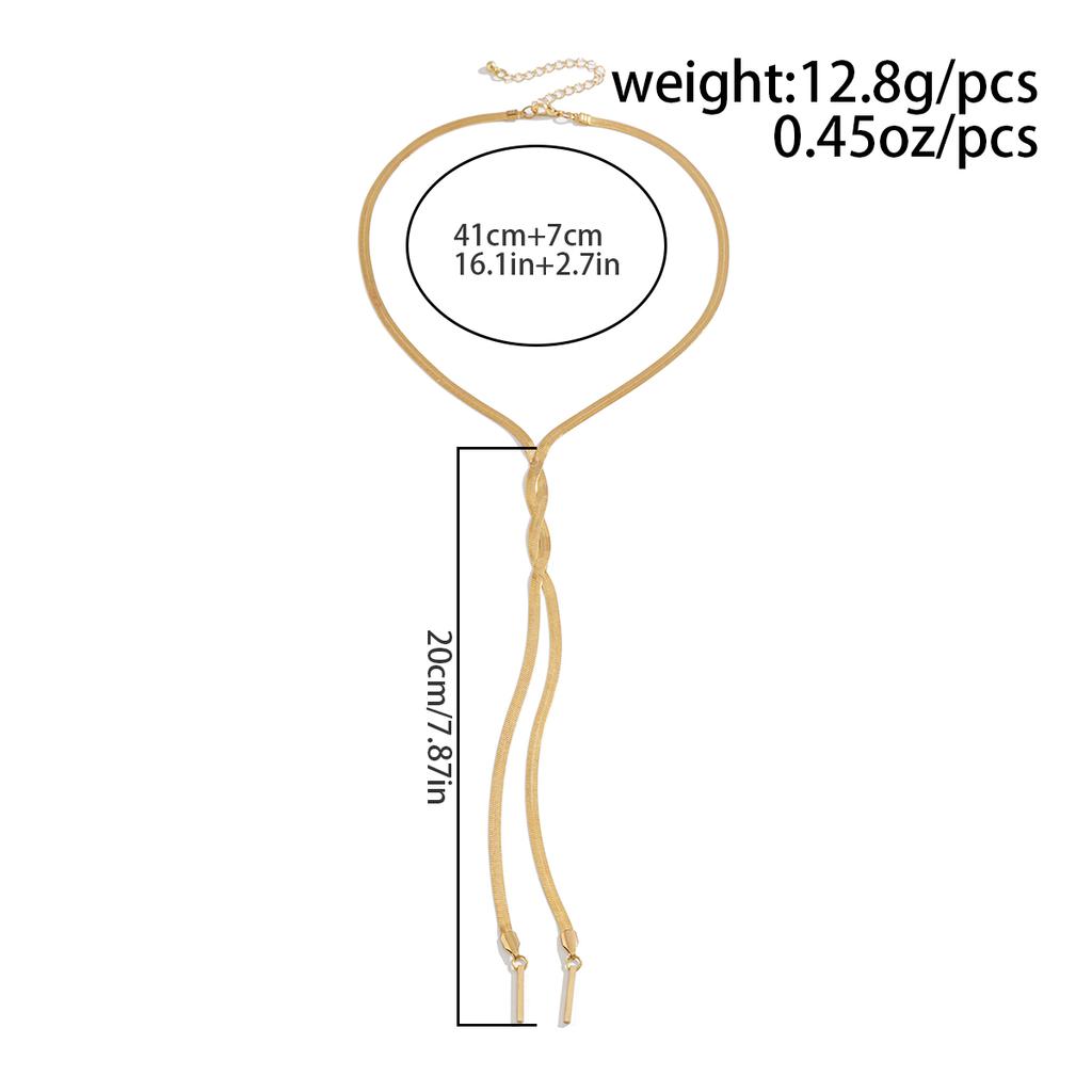 SHIXIN Sexy Flat Snake Chain Long Necklace for Women Punk Gold Color Cross Tassel Chest Necklace Luxury Neck Jewelry Banquet