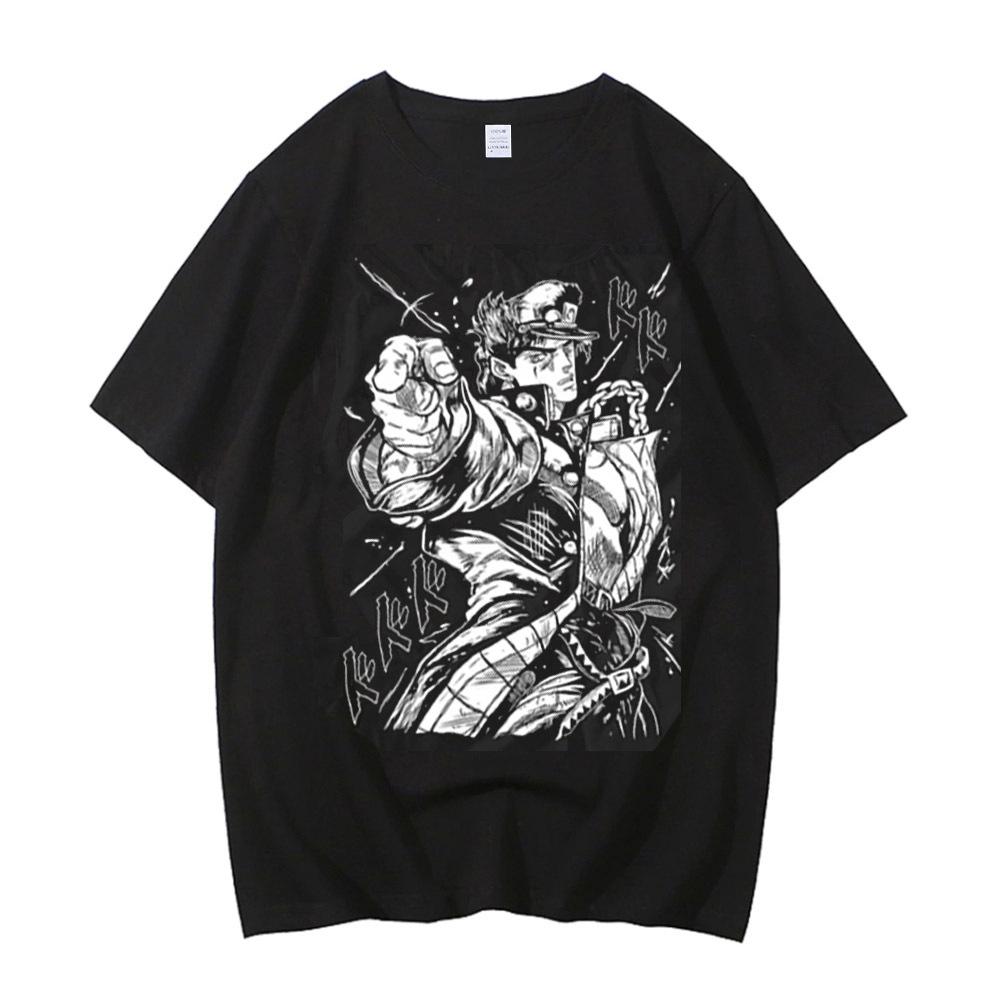 Jojo’s Bizarre Adventure cotton t-shirt teen 2000s anime Colorful Pop Culture shirt Gothic Trendy harajuku Graphic Vintage1