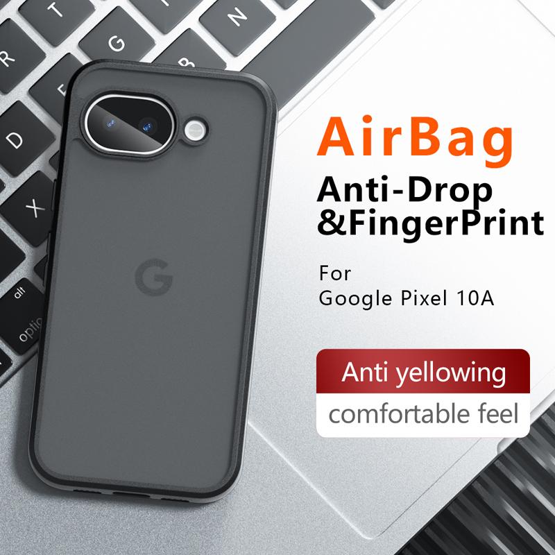 Чехол для Google Pixel 10A, противоударный, матовый, с ощущением кожи, матовый PC+TPU, защита от отпечатков пальцев, прозрачный чехол для Google Pixel 10a