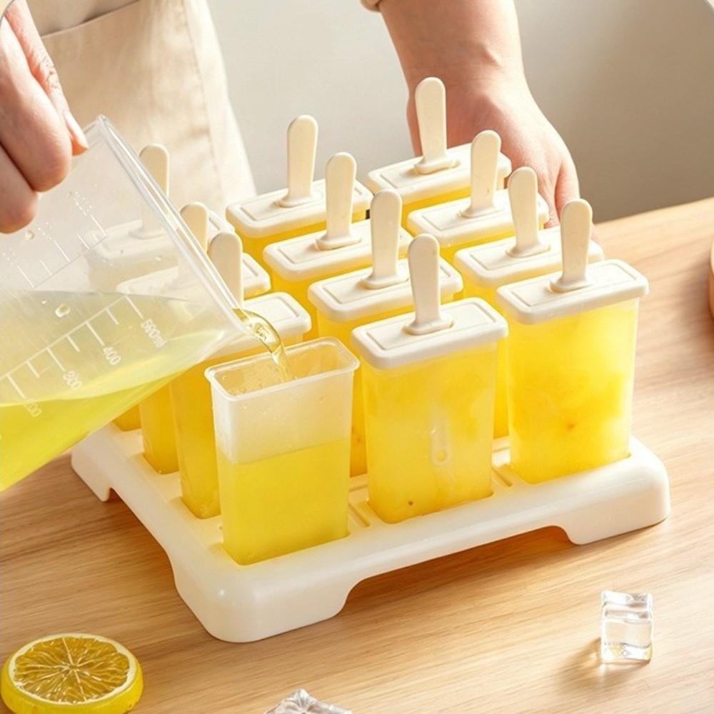 DIY Homemade Ice Box Creative Design Popsicle Mold Cube Tray Ice Cream Popsicle Mold Kitchen Use