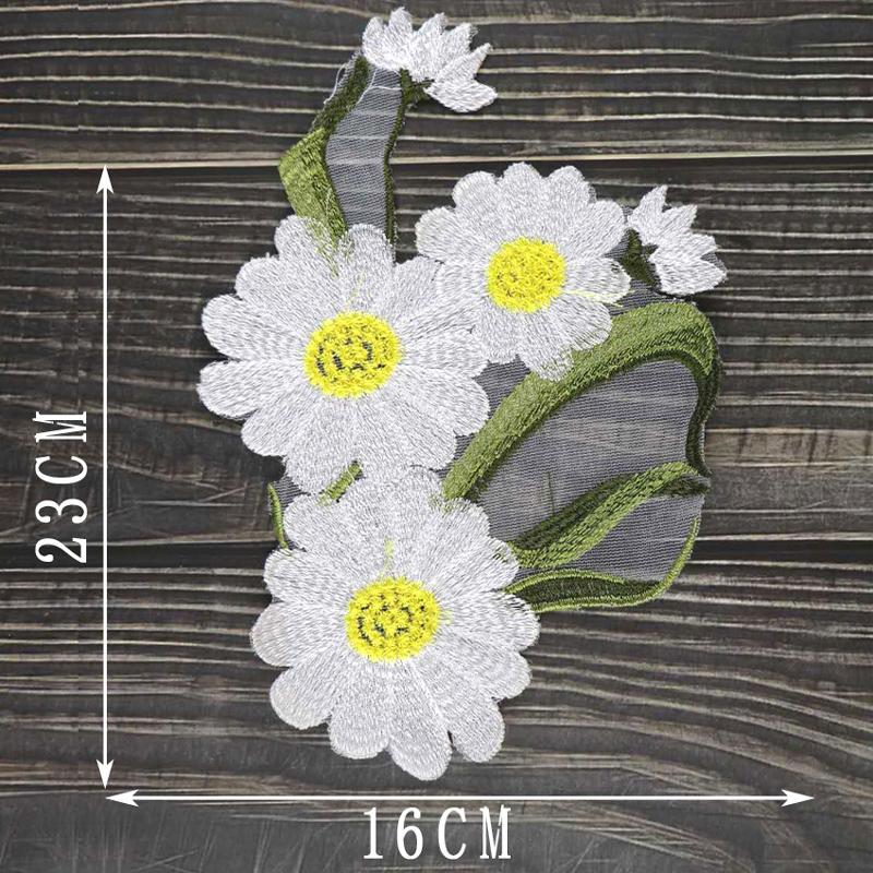 1 To'plam Yangi Kungaboqar Kashtasi Yamoqlari Kiyim uchun Kiyim Stikeri Chiziq Tikiladigan Ko'ylak Applikatsiyasi DIY Teshik Tuzatish
