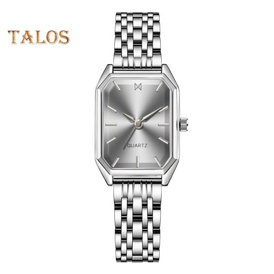 Женские наручные часы с прямоугольным циферблатом и ремешком из нержавеющей стали, деловые, формальные, кварцевые, ювелирные изделия, подарок на день рождения