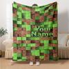 Minecraft Personalized Name Blanket Multi-purpose Personalized Blanket Warmthful Decor Throw For Bedding Bed Chair Nap Ideal for All Seasons
