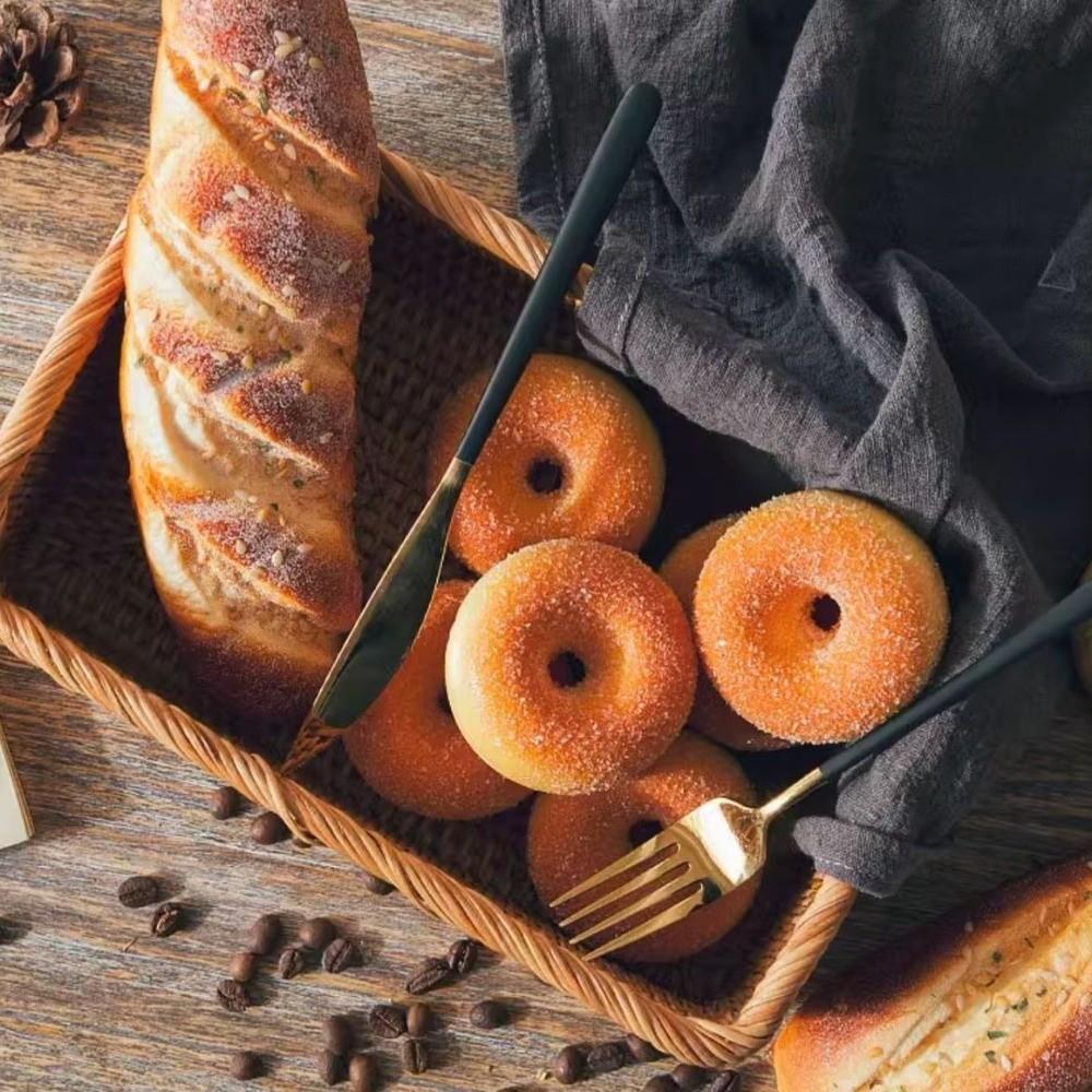 Kitchen Storage Rattan Desktop Organizer Rectangular Cosmetic Storage Basket Durable Storage Box