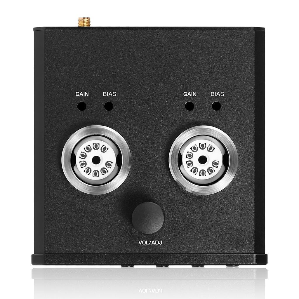 Nobsound 6E2 Ламповый предусилитель Стереоусилитель для наушников Индикатор уровня звука FM-радио Часы Настольные часы P2-FM MIC/AUX