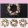 Beautiful Artificial Peony Rose Flower Garland Wreath For Charming Home Decor