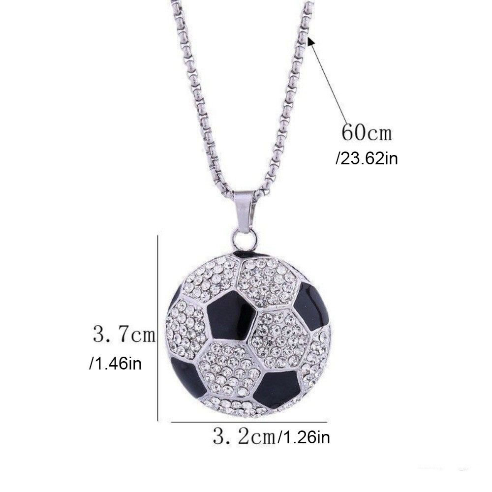 Metal Chain Football Pendant Choker Jewelry Soccer Necklace Personalized Football Necklace Men