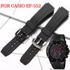 Смоляной ремешок для часов Casio EF-552 EF-552D-1A, водонепроницаемый, спортивный, резиновый браслет, аксессуары для часов, 20 мм