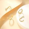 15Pcs L Ring Hoop Double Nose Rings Mixed Body Clips Hoop  for Women Men