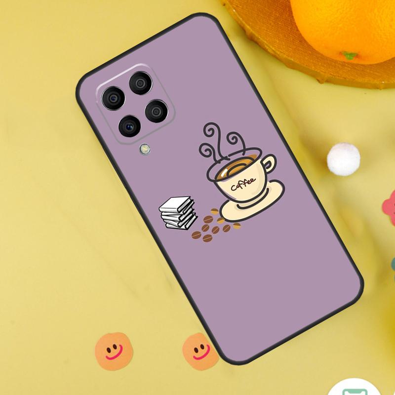 Чехол "Книги и Кофе" для Samsung Galaxy M35 M33 M21 M31 M16 M36 M56 M53 M13 M12 M32 M52 M15 M55 M14 M34 M54