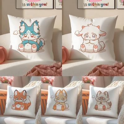 Милая подушка Cure Animal Angry Чехол Комфорт Диван-кровать Шелковистый элегантный Невидимая молния Декоративный чехол для подушки