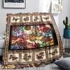 Butterfly Decoration Print Flannel Blanket, High quality Comfortable for All Seasons, Home Decor, Warmth and Comfort, Perfect for Christmas Gifts33