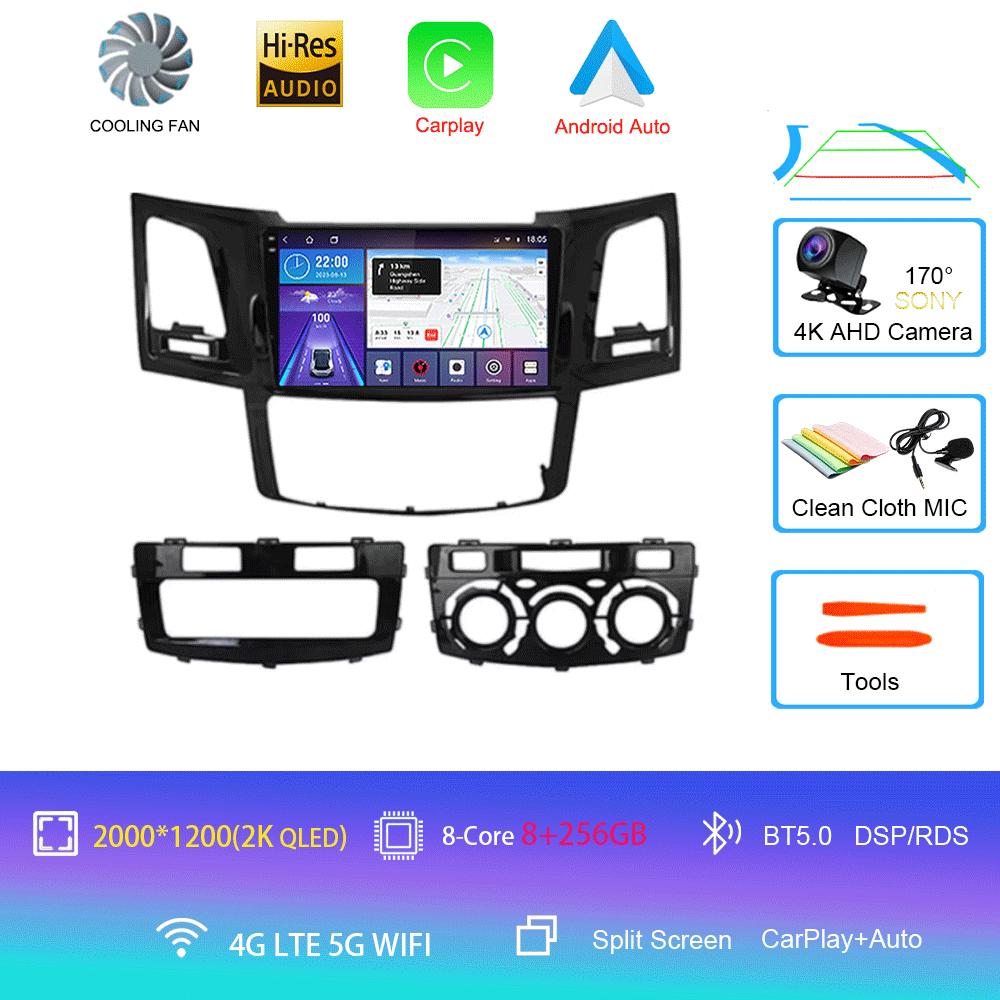 Для Toyota Fortuner Hilux Revo Vigo 2005-2007 Автомобильный радиоприемник Android 14 Carplay Мультимедийный проигрыватель Автомагнитола Стерео 2din Головное устройство