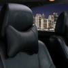 1pcs Car Neck Pillows Both Side Pu Leather Pack Headrest For Head Pain Relief Filled Fiber Universal Car Pillow