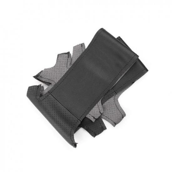 Полностью черная кожаная оплетка на руль для шитья для Toyota RAV4 2006-2012