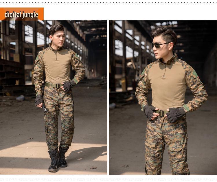 Tactical Frog Python Pattern CP Camouflage Outdoor Suit - Slim Fit, Wear-Resistant Training Set