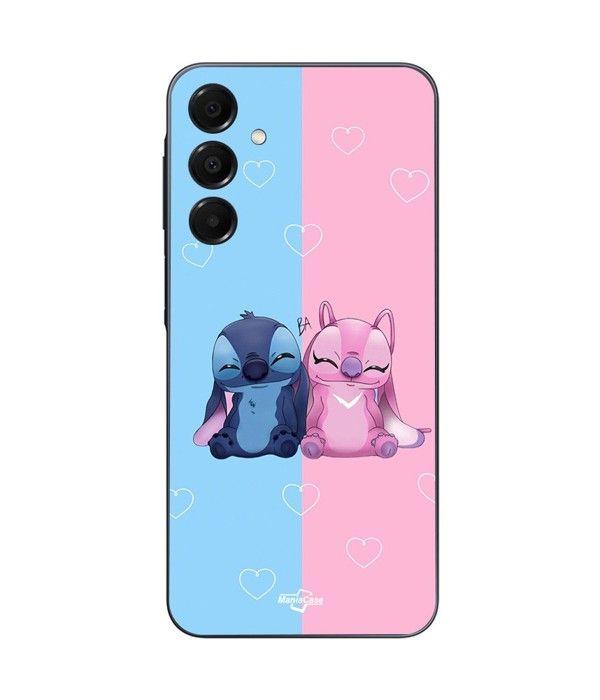 Coque Pour Samsung Galaxy A15 Stitch Angel mignon bleu rose Maniacase