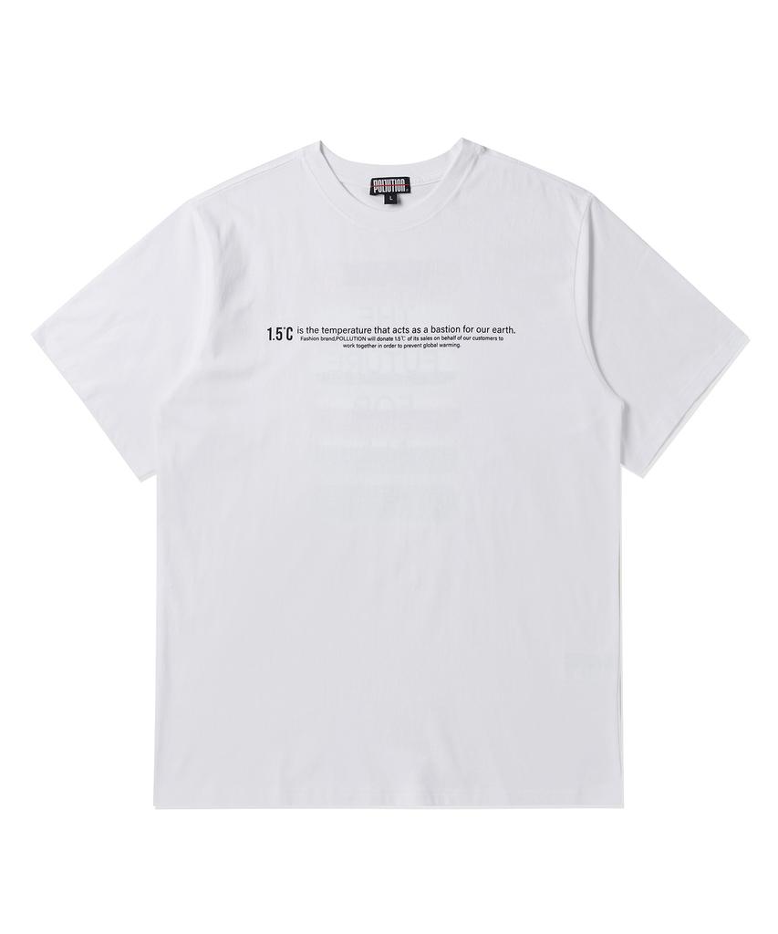 POLLUTION Board Half T-Shirt(Puncmts008_Wh)